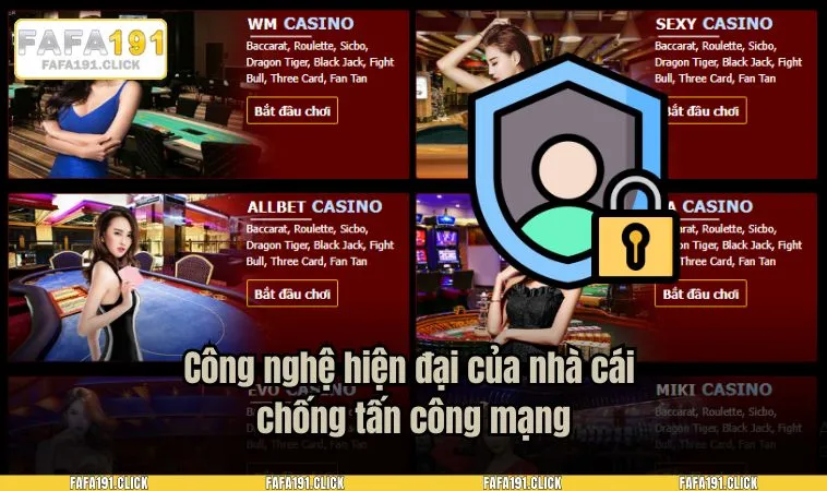 chinh sach bao mat fafa191 3 Công nghệ hiện đại của nhà cái chống tấn công mạng