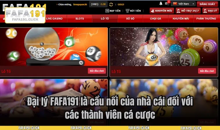 dai ly fafa191 2 Đại lý FAFA191 là cầu nối của nhà cái đối với các thành viên cá cược