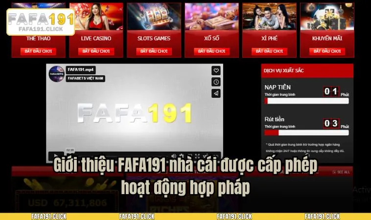 gioi thieu fafa191 Giới thiệu FAFA191 nhà cái được cấp phép hoạt động hợp pháp